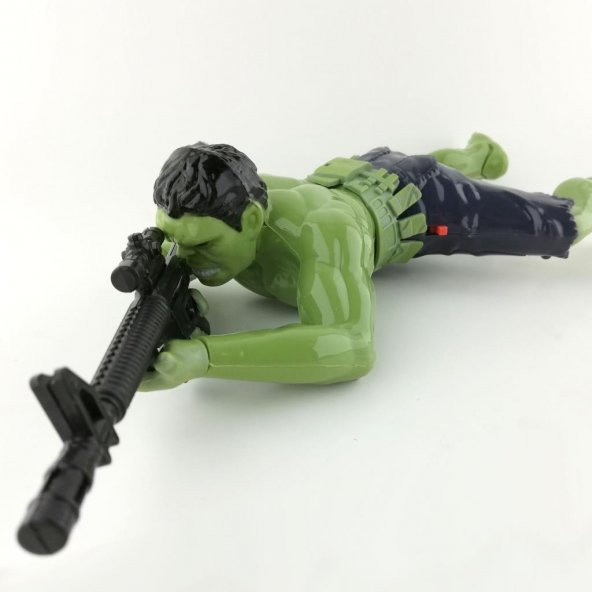 Sürünen Hulk Oyuncak Figürü - 30 Cm Işıklı Sesli - 9017 - 3