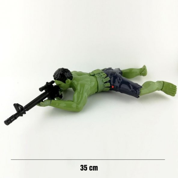 Sürünen Hulk Oyuncak Figürü - 30 Cm Işıklı Sesli - 9017 - 4
