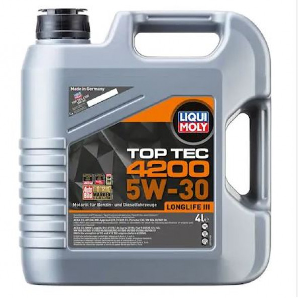 Liqui Moly 5W-30 Tam Sentetik Toptec 4200 4 Litre Motor Yağı