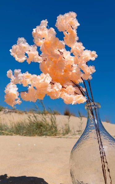 YASİMA  Yapay Çiçek Bahar Dalı Japon Kiraz Çiçeği 90 Cm Şampanya Bahar Dalı - Resim 2