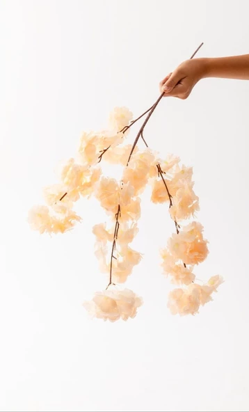 YASİMA  Yapay Çiçek Bahar Dalı Japon Kiraz Çiçeği 90 Cm Şampanya Bahar Dalı ürün görseli