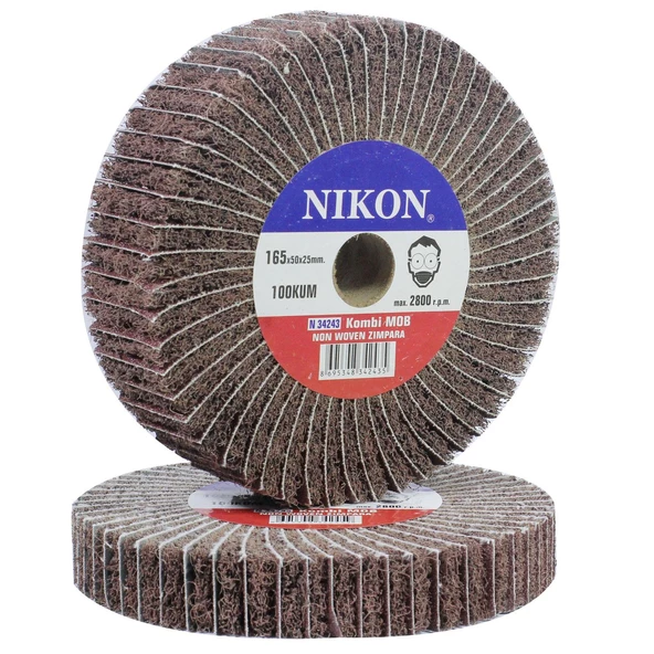 Nikon Kombi Keçe Mop Zımpara 100 Kum (165 mm Ölçü Seçenekli)