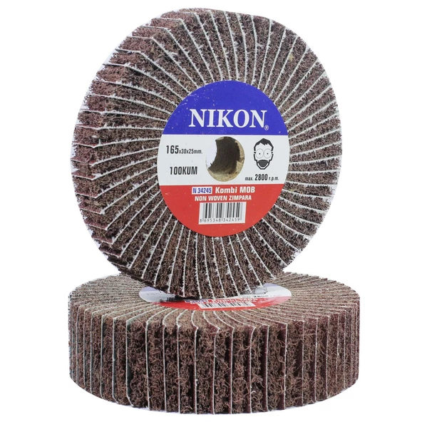 Nikon Kombi Keçe Mop Zımpara 100 Kum (165 mm Ölçü Seçenekli) - 2