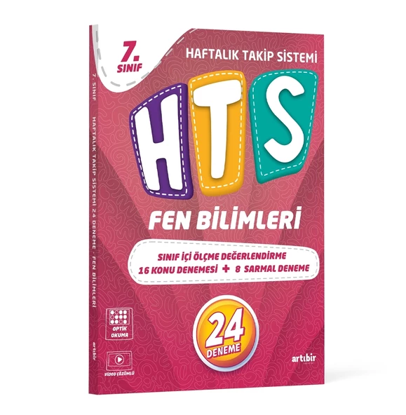 ARTIBİR YAYINLARI 7.SINIF HTS FEN BİLİMLERİ HAFTALIK TAKİP SİSTEMİ 24 DENEME