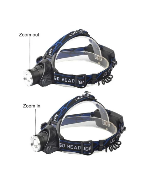 PS-XQ-19 T6 Orjinal 800 Lümen Profesyonel T6 Şarjlı Zoomlu Kafa Lambası - Resim 4