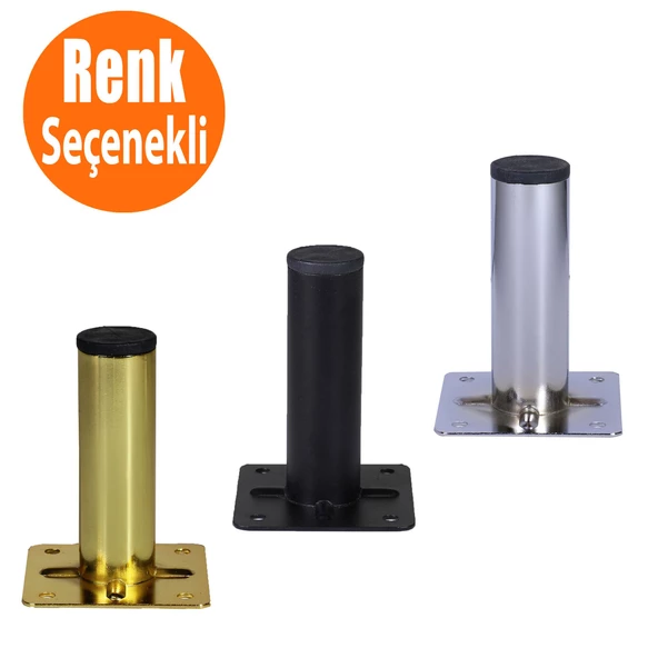 Nobel Mobilya Masa Sehpa Ayağı Metal Ayak 8 Cm (Renk Seçenekli)