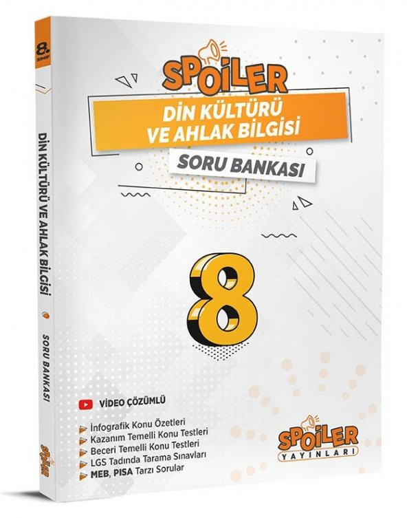 Spoiler Yayınları 8. Sınıf Lgs Din Kültürü Soru Bankası 2023