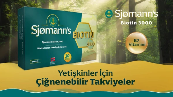 Sjomann's Biotin Çiğnenebilir Jel 30 Tablet - 2