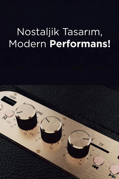 Torima D35 Beyaz Nostalji Kablosuz Bluetooth Hoparlör - 2