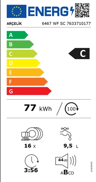 Arçelik 6467 WF SC 6+5 Programlı Bulaşık Makinesi - 8