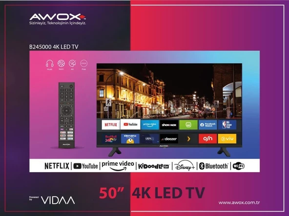 AWOX B245000 50" 4K LED TV