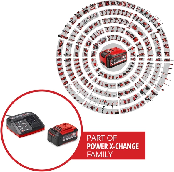 Einhell 18V 5,2 Ah & 4A Fastcharger Akü & Şarj Cihazı - 4512114 - 3