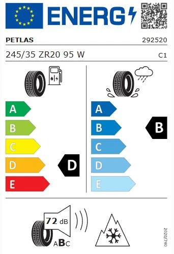 Petlas Snowmaster 2 Sport 245/35R20 95W RF (Kış) (2024) - Resim 2