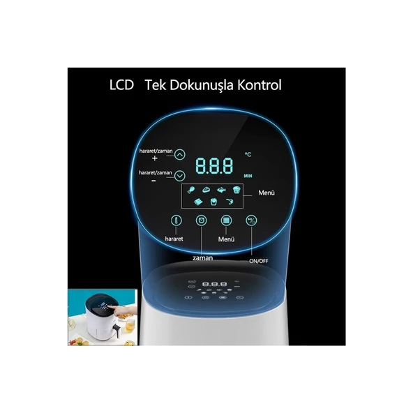 Silencare 25D01W Smart Airfryer 3 lt Yağsız Fritöz - 4