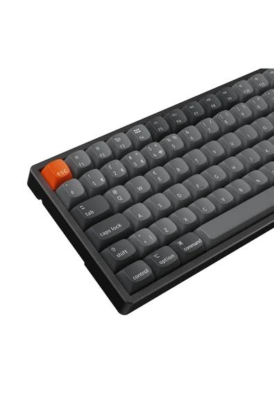 Keychron K2 Max %75 RGB Türkçe Brown Switch Kablosuz Alüminyum Çerçeve Karbon Siyah Mekanik Klavye - 4
