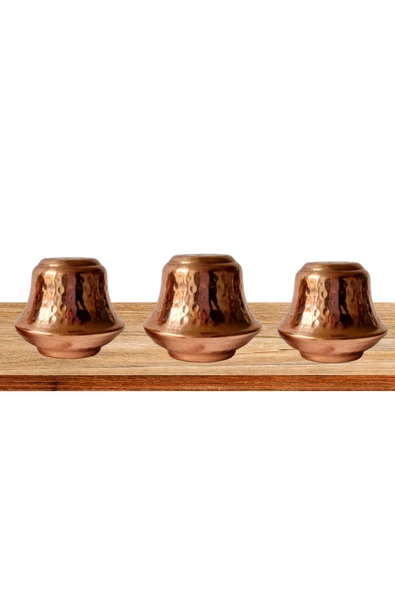 Gaziantep El İşçiliği Bakır Tuzluk 3'lü Set ürün görseli