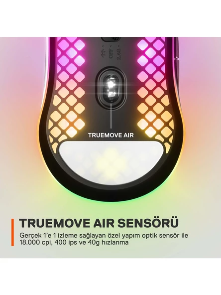 SteelSeries Steelseries Aerox 3 Wireless Onyx Oyuncu Mouse - Siyah - 6