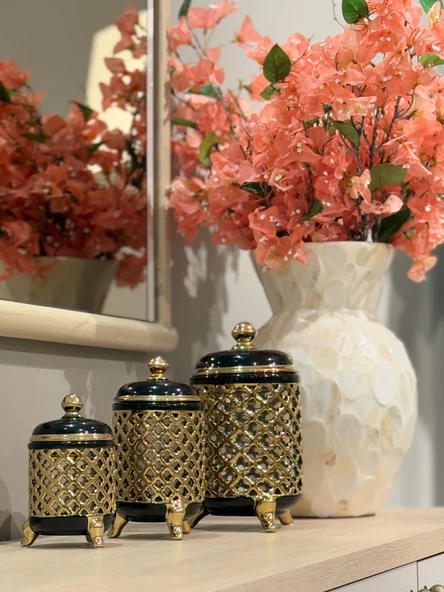 Roy King Azra Kavanoz 3'lü Set Siyah - 2