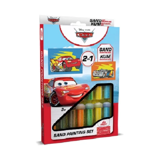 Disney Cars Eğitici ve Eğlenceli Kum Boyama Seti-Red Castle DS-41 - 2
