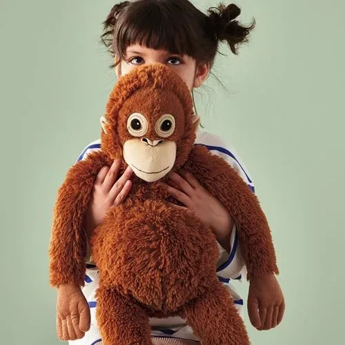 IKEA Djungelskog Yumuşak Peluş Oyuncak Maymun Kahverengi - Resim 2