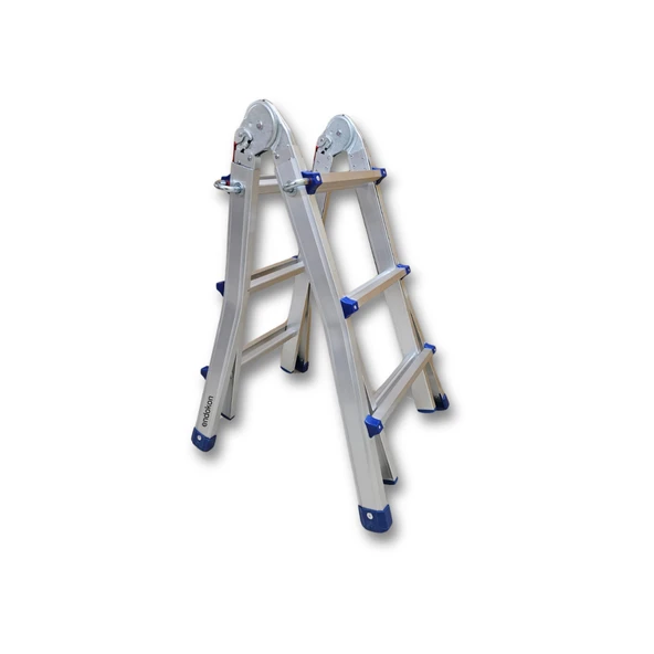 Endokon 300 cm. 10 Basamak A ve I Tipi Katlanıp Uzayabilen Mini Dev Alüminyum Merdiven - 8