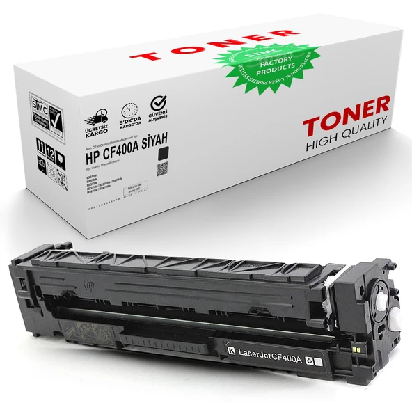 HP LaserJet Pro M252dw CF400A Siyah Muadil Toner