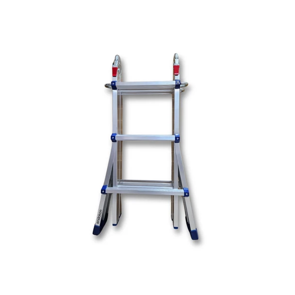 Endokon 300 cm. 10 Basamak A ve I Tipi Katlanıp Uzayabilen Mini Dev Alüminyum Merdiven - 4