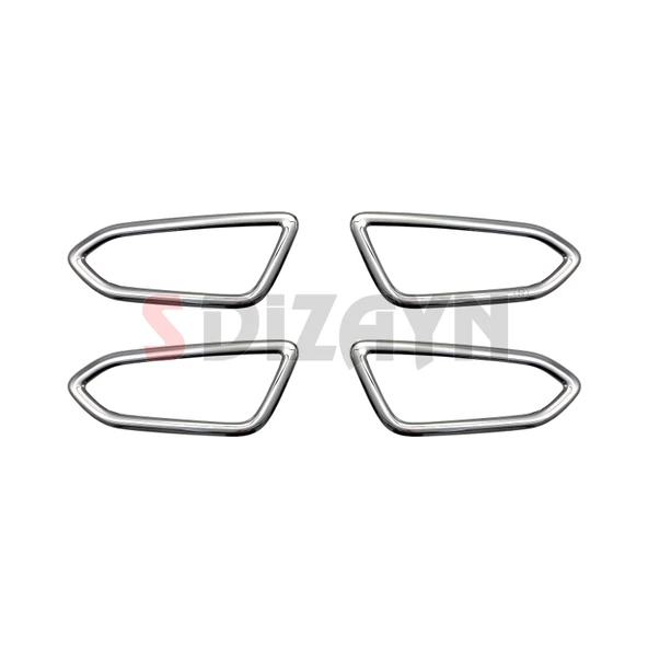 Renault Clio 5 Krom İç Kapı Kolu Çerçevesi 2019 2020 2021 2022 2023 2024 2025 - Resim 2