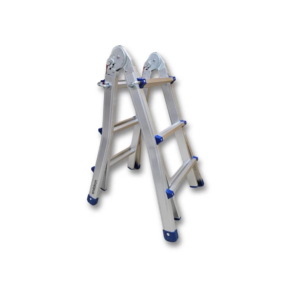 Endokon 300 cm. 10 Basamak A ve I Tipi Katlanıp Uzayabilen Mini Dev Alüminyum Merdiven - 4