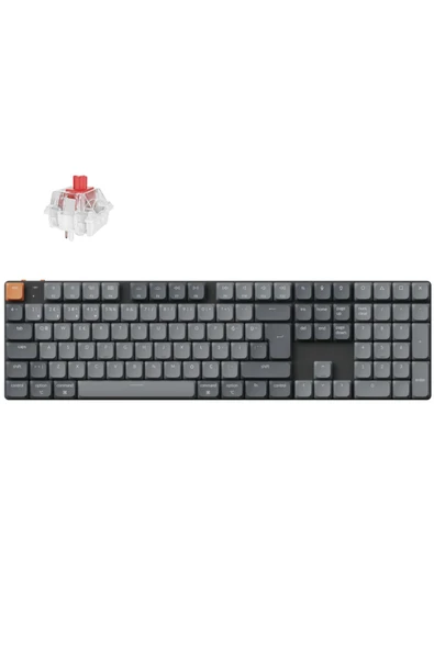 Keychron K5 Max %100 RGB Türkçe Red Switch Kablosuz Karbon Siyah Mekanik Klavye - 6