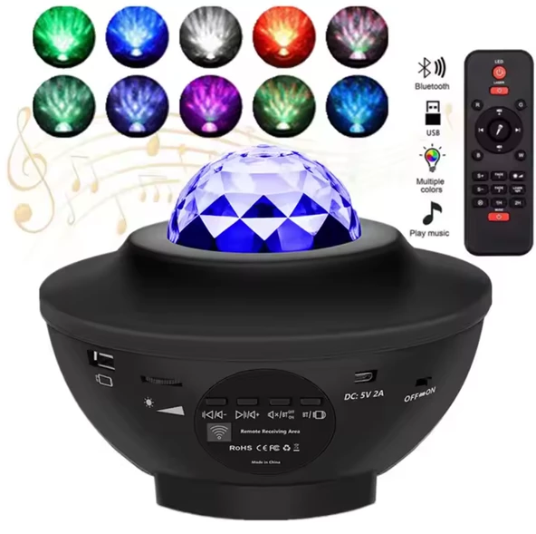 Galaxy Projektör Bluetooth Hoparlör Ios & androıd Parti Yılbaşı İçin Gece Lambası - 2