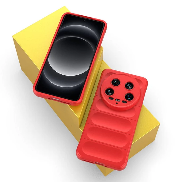 Xiaomi Mi 14 Ultra Kılıf Elde Tutma Kolaylıkla Kaydırmaz Kenar Line Dizayn Optietnik Kapak - Resim 12