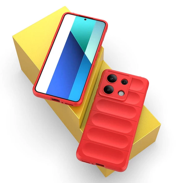 Xiaomi Redmi Note 13 4G Kılıf Elde Tutma Kolaylıkla Kaydırmaz Kenar Line Dizayn Optietnik Kapak - Resim 12