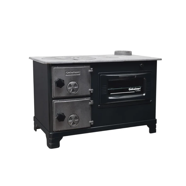 Çalışkan 213 Mat Siyah Tuğlalı Kuzine Soba - 1