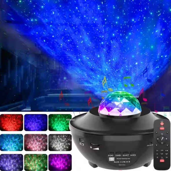 Galaxy Projektör Bluetooth Hoparlör Ios & androıd Parti Yılbaşı İçin Gece Lambası - 5