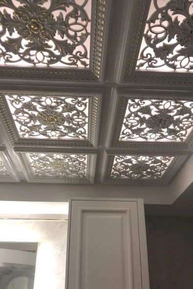 Led Döşenebilir Asma Tavan Uyumlu 60x60 Dekoratif Tavan Paneli - 5