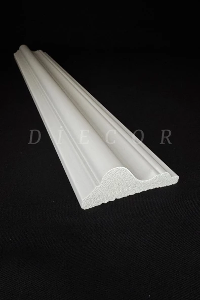 Dekoratif Boyanabilir 1 Adet 6 cm Eğimli Polistren Duvar Çıtası - 3