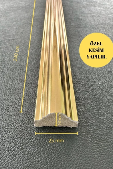 Dekoratif Boyanabilir Polistren 1 adet Gold 2,5 cm Duvar Çıtası