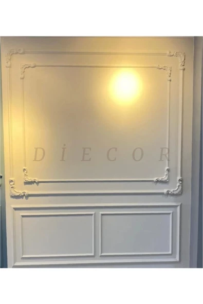 Dekoratif Boyanabilir Polimer 2,5 cm Duvar Çıtası Uyumlu Köşe Motifi - 4