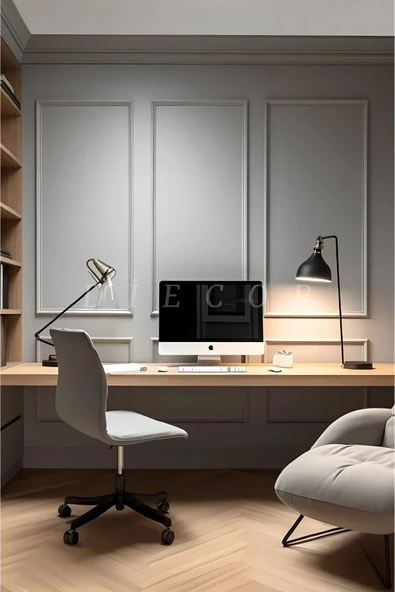 Dekoratif Boyanabilir Montaja Hazır 2.5cm Duvar Çıtası Kolay Uygulanır Ustalık Gerekmez DIY - 5