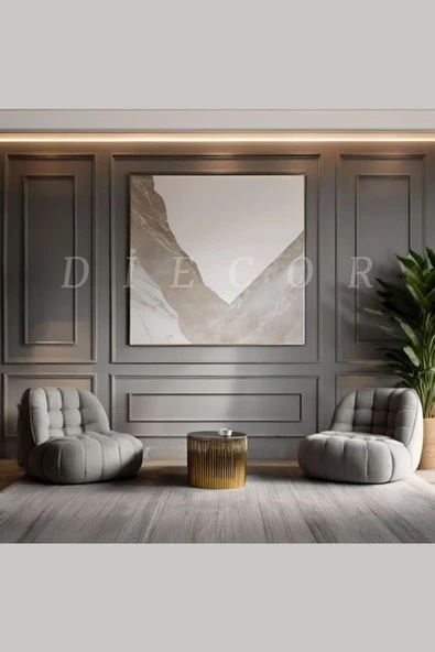 Dekoratif Boyanabilir 15 Adet 4 cm Eğimli Polistren Duvar Çıtası - Resim 3