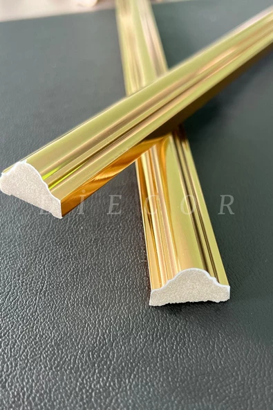 Dekoratif Polistren 25 Adet 2,5 Cm Gold Duvar Çıtası - Resim 4