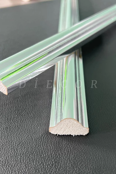 Dekoratif Polistren 25 Adet 2,5 Cm Gümüş Duvar Çıtası - Resim 5