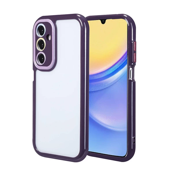 Samsung Galaxy A15 Kılıf Renkli Dizayn Kamera Çerçeve Korumalı Vitamin Kapak - 3