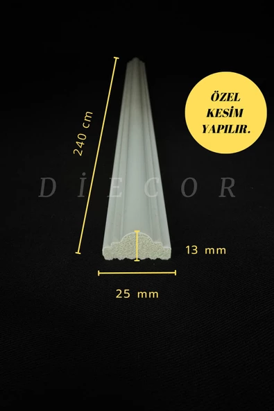 Dekoratif Boyanabilir  Polistren 1 adet 2,5 cm  Duvar Çıtası