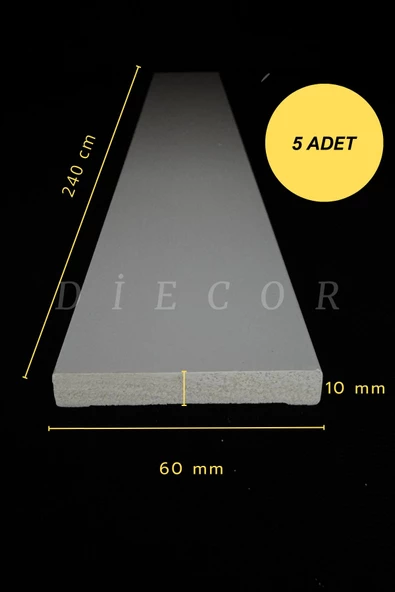 Dekoratif Boyanabilir 5 Adet 6 cm Polistren Duvar Çıtası