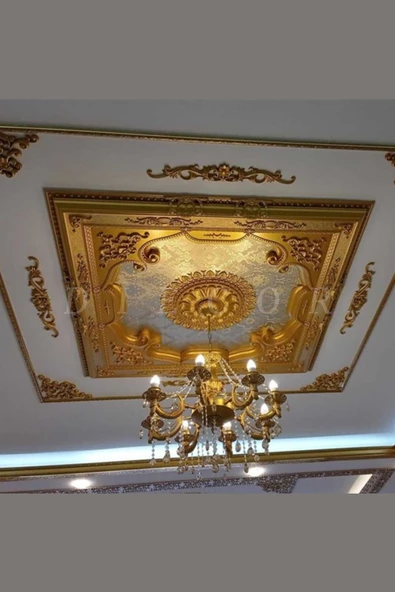 Dekoratif Polimer 40 cm Avize Göbeği - Resim 2