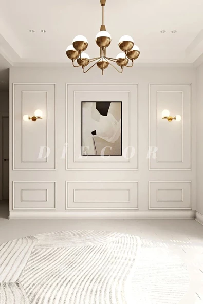 Boyanabilir Dekoratif Özel Hazır Kesim 4 cm ve 2.5 cm Duvar Çıtası - 5