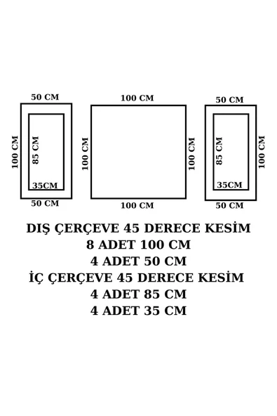 Kolay Kurulum, Kendinden Yapışkanlı, Boyanabilir Dekoratif Hazır Kesimli Duvar Çıtası Paketi - Resim 3