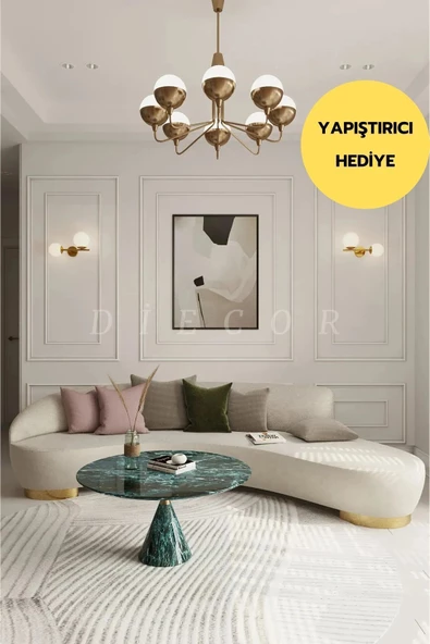 Boyanabilir Dekoratif Özel Hazır Kesim 4 cm ve 2.5 cm Duvar Çıtası